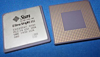 【レア】Sun Ultra SPARC IIi CPU SME1430LGA-360 SUN ULTRA SPARC IIi CPU GOLD BGA RARE COLLECTIBLE