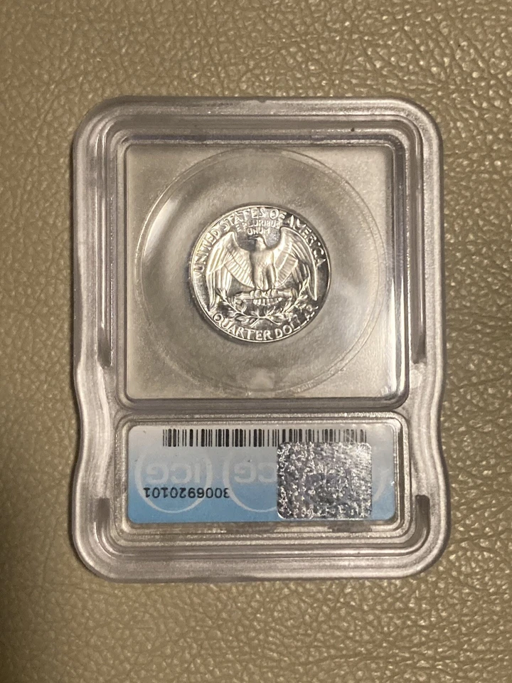 1960 25C PR67 PROOF WASHINGTON SILVER QUARTER WDDR-003 ERROR - Image 2 of 2