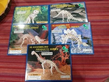 (5) IQ Assembling Products Series Wooden Models Dinosaur NEW 039655