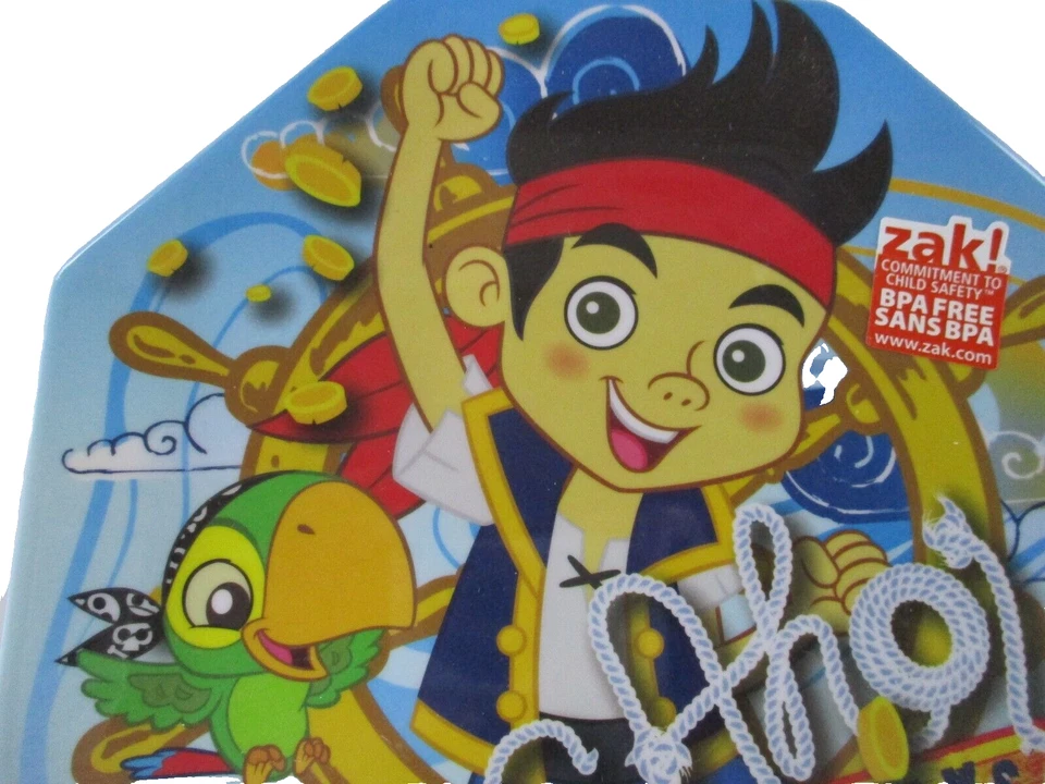 Plato sándwich de melamina pirata Jake Neverlands Disney ZAK BPA gratis 3+ nuevo Foto 4 de 4