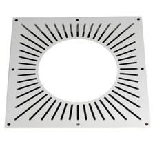 Ventilated Fire Stop Plate White Twin Wall Chimney Flue Pipe Stainless Steel