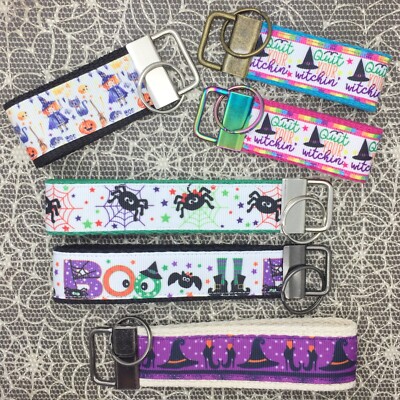 Halloween Keychain, Witch Key Fob, Quit Your Witchin Key Chain, Boo, Spider Web
