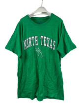 Altes Varsity Brand Herren North Texas Bogenlogo Kurzarm T-Shirt - Grün, Mittel