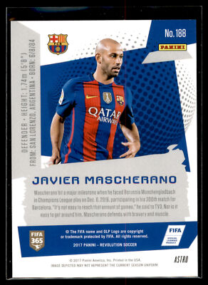 2017 Panini Revolution Soccer ASTRO #188 Javier Mascherano - FC