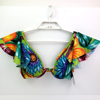 Abacaxi Keehi Womens Size S Colorful Tropical Bikini Swim Suit 2 Pc Bathing Suit