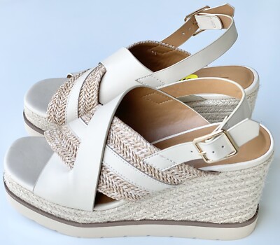 Soda Women’s Almo Rope Wedges Beige Brown Sandals Shoes Brand New Size 