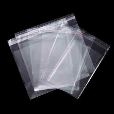 100pcs Transparent Self Adhesive Seal Bags OPP Plastic Cellophane Bags Gifts Bag