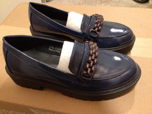 Mocassini Simply Be Navy Patent - Taglia 6 - Nuovi - Foto 3 di 4