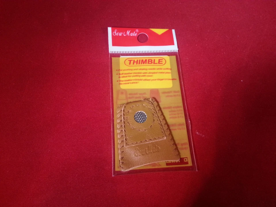 Coser Mate Moneda Cuero Dedal Acolchado Costura Nociones Grande  Foto 2 de 2