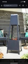 La Hacienda Contemporary Silver Top Chimenea -BRAND NEW in BOX Garden Firepit