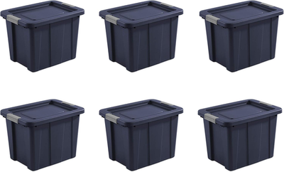 #ad #ad 18 Gal Latching Tuff1 Storage Tote Stackable Bin with Latch Lid Plastic Contai $176.99