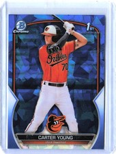 2023 Bowman Chrome Sapphire #BCP-183 Carter Young Prospects Baseball Card