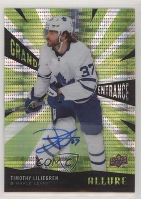 2020-21 Upper Deck Allure Grand Entrance Green Timothy Liljegren #GE-2 Auto ek6