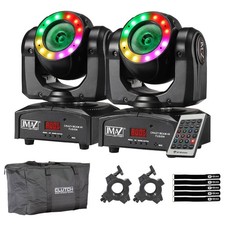 JMAZ Lighting JZ3006 Crazy Beam 40 Fusion DJ Effect Moving Head Light Pair w Bag
