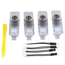 4Pcs Car LED Cool Laser Courtesy Puddle Lights Ambient Light For BMW 2004-2018