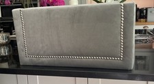 Velvet Studded Padded Box Window Pelmet made to measure