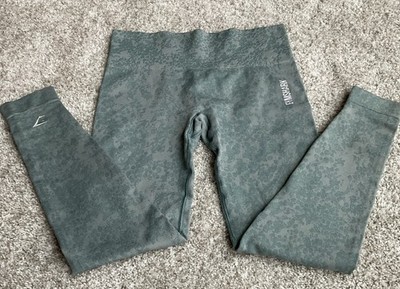 Gymshark Adapt Animal Seamless Leggings Lifting Blue/Green Size Small EUC