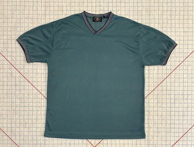 American Eagle Made in USA T-Shirt Mesh V-Neck Large Blue RARE 23x28
