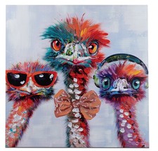 Formano Wandbild Strauß 60 x 60 cm Leinwand auf Holzrahmen 679161 orange Schleif