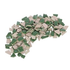 Green Ceramic Tile Broken Tiles for Mosaics Craft Supplies Ceramics