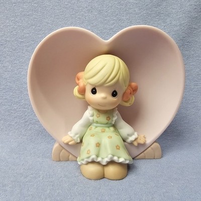 VTG Precious Moments  YOU ARE ALWAYS IN MY HEART'' Girl SIGNED by G. Freedman EUC