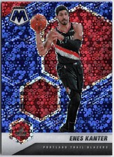2020-21 Panini Mosaic #120 Enes Kanter Mosaic Fast Break Blue #/85