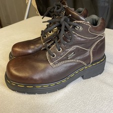 Vtg Dr. Martens 9271 Made in England Brown Leather Boots MIE UK 7 Near MINT