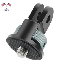 Aluminum Alloy 1/4" Screw Tripod Camera Adapte Holder For Gopro 10/9 Insta360 cv