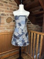 2000’s Vintage Dolce&Gabbana Patchwork Denim Mini Dress Size EU 40 (approx UK 8)
