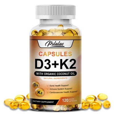 Vitamin D3 + K2 120pcs - Immune & Bone Support, Heart Health-Vitamin Supplement