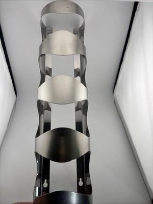 IKEA Vurm Stainless Steel Wall Mounted Wine Rack 4 Bottle Model 300.557.60