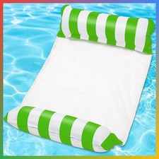 Inflatable Pool Float Water Hammock 4-in-1 Lounger Drifter Headrest Mesh Adults