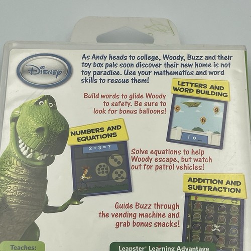 LeapFrog Leapster Leapster2 Toy Story 3 Gioco di Apprendimento (2010) Aggiunta Fonica - Foto 5 di 7