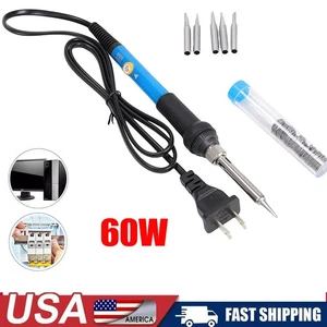 60W Kit de soudure en fer Température réglable Pistolet de soudage électrique Fil de soudure