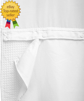 Fabric Snap-In Shower Curtain Liner Replacement Removable & Washable Hotel Style