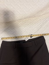 Talbots Womens Brown Flat Front Straight Leg Dress Pants Size 12 Petite