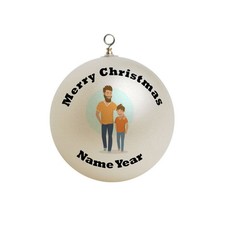 Personalized Father Son Daddy Dad parent child Christmas Ornament 11