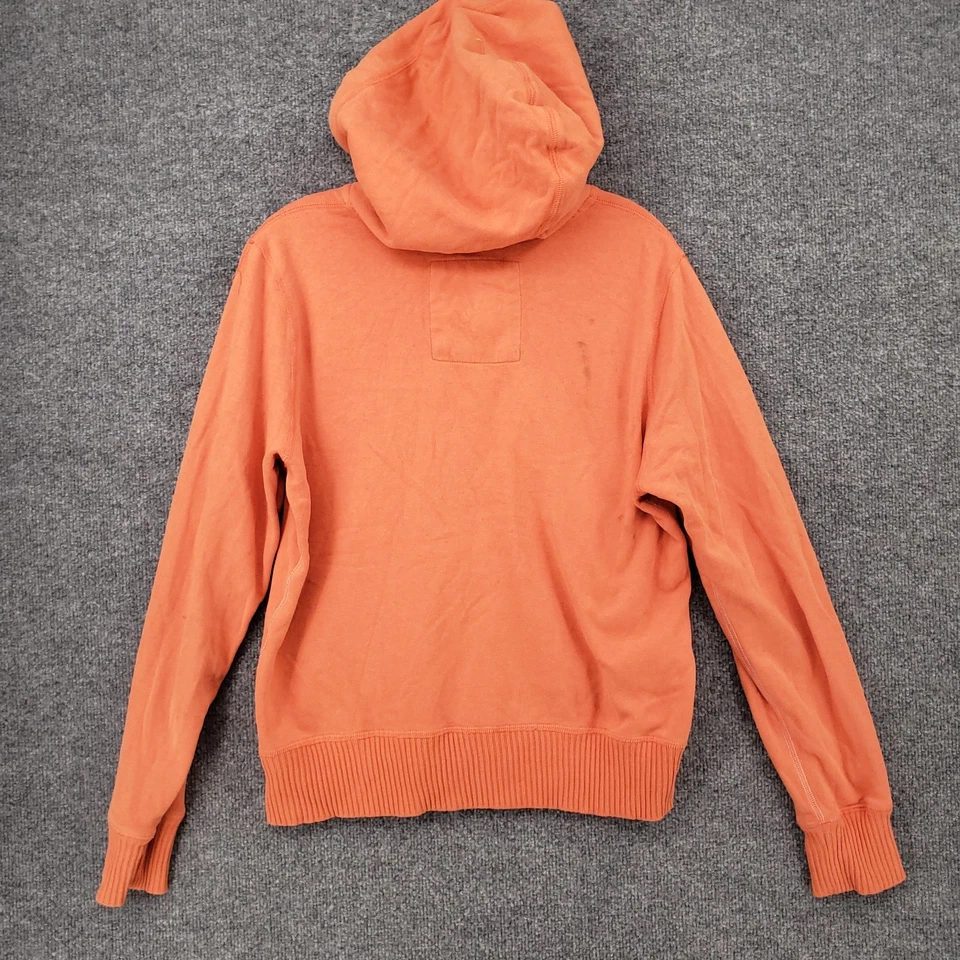 Sudadera con capucha vintage American Eagle para mujer grande naranja polar cremallera completa Y2K Foto 2 de 4