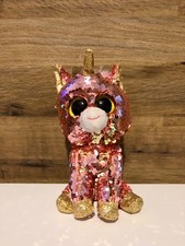 Ty beanie Sunset the unicorn with flippable sequins good condition 