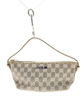GUCCI GG shoulder bag canvas accessory pouch leather Auth Very Good Japan Rare