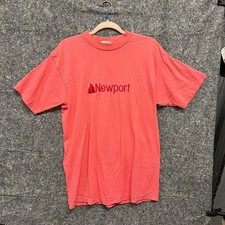 Newport Shirt Men L Pink Made in USA Short Sleeve Round Neck T-Shirt