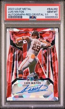 Luis Matos 2023 Leaf Metal Red Crystal 1/1 Auto RC #BA-LM2 PSA 10