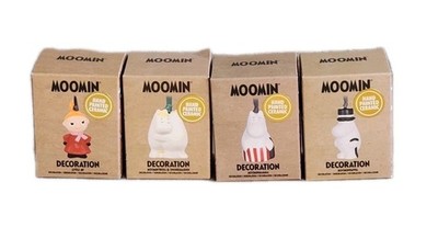 NIB! Beloved Moomin Hand Painted Ceramic Hanging Decoration B & N  Set - 4 