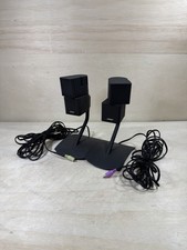 Bose Lifestyle Jewel Mini Double Cube Speakers Acoustimass Lot of 2 On Stands