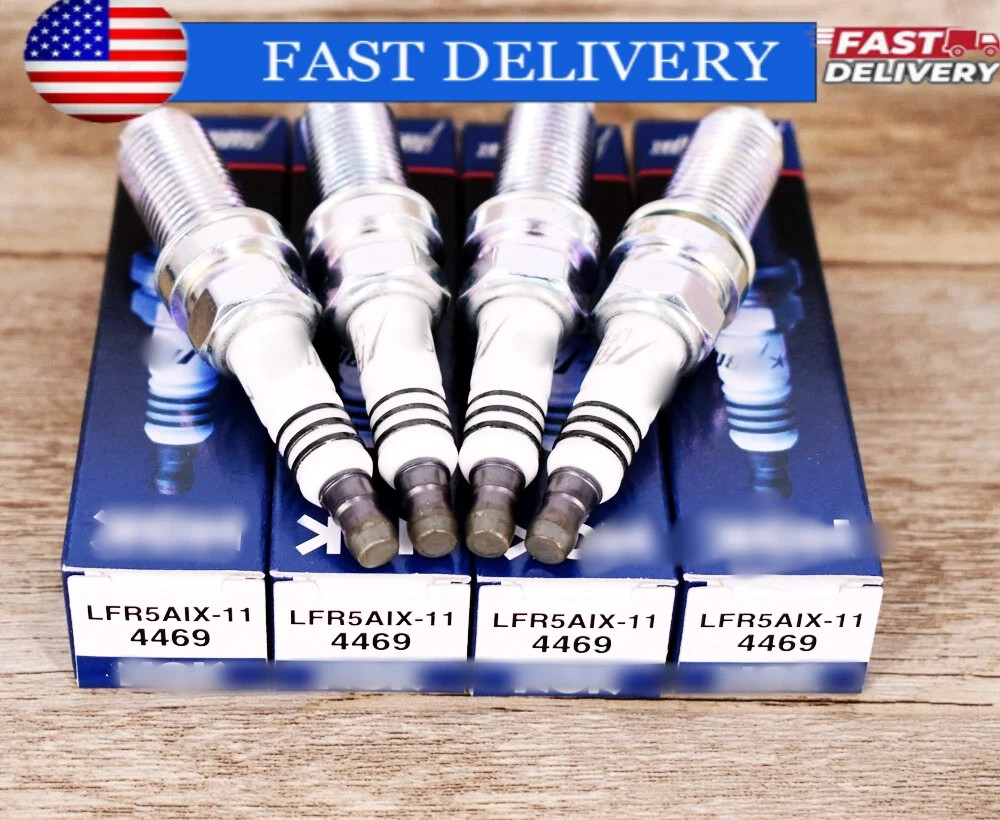 4X LFR5AIX11 Iridium IX Spark Plugs 4469 Fits For Hyundai Nissan Infiniti Yamaha