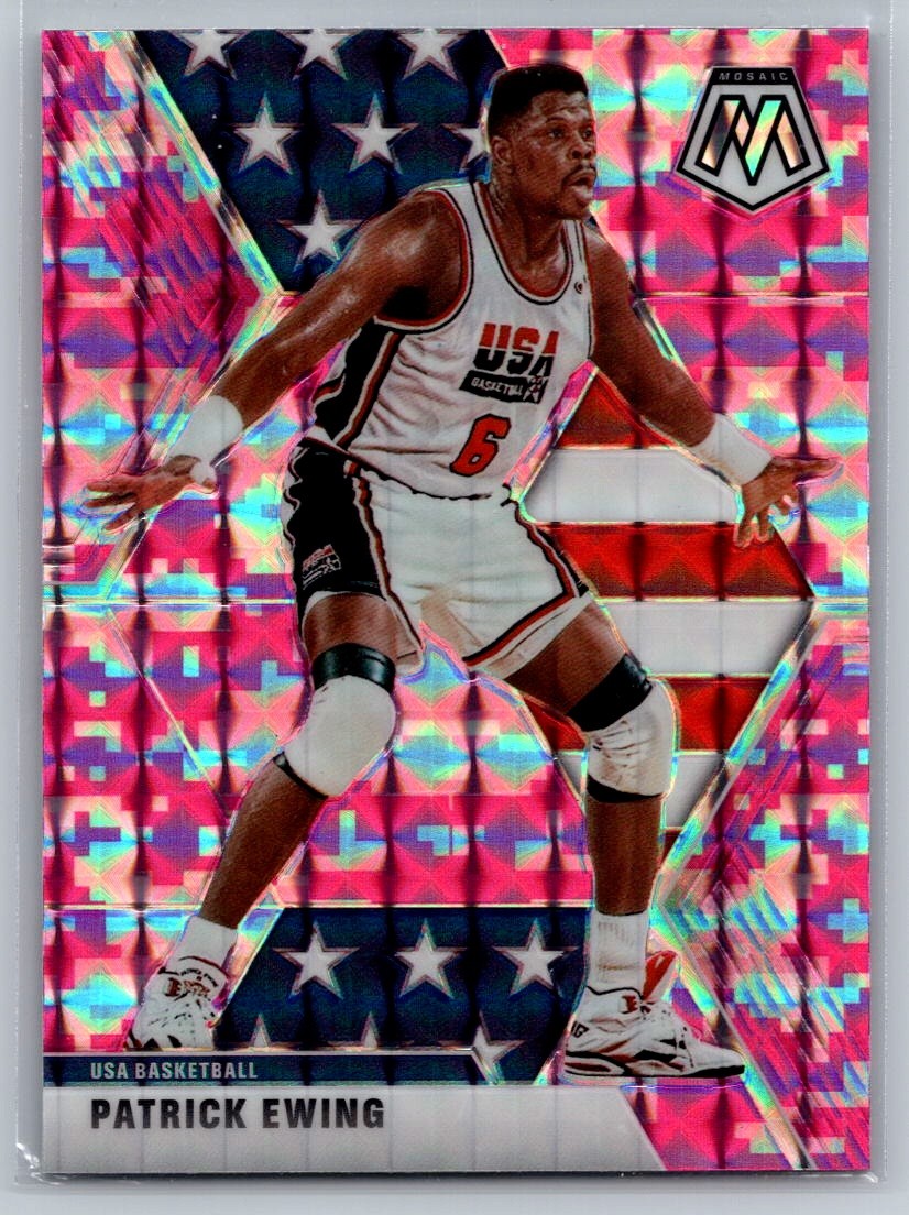 2019-20 Panini Mosaic #253 Patrick Ewing Camo Pink