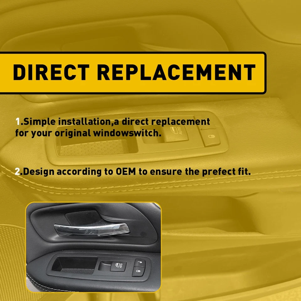 Interruptores de trava de porta de janela dianteira direita 1-10X para Dodge Durango 2011 -2015 - Imagem 4 de 4