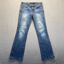 Calvin Klein Women's Blue Jeans Size 6,Stretch,Embroidery