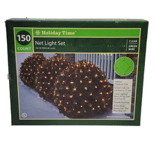 Holiday Time 150 Clear LED Christmas Lights NET Lighted Area 6 FT X 4 FT