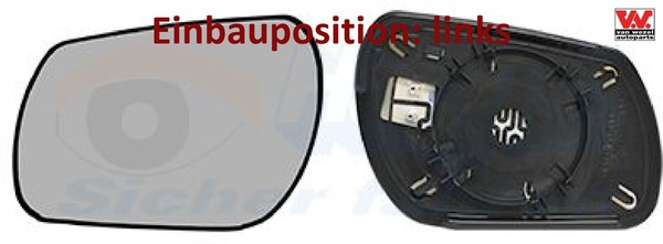 VAN Wezel 2740837 Spiegelglas FüR AußEnspiegel Links FüR Mazda-image